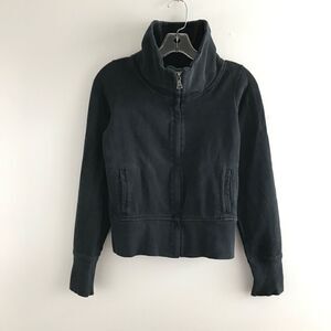 CLUB MONACO cowl neck zip up